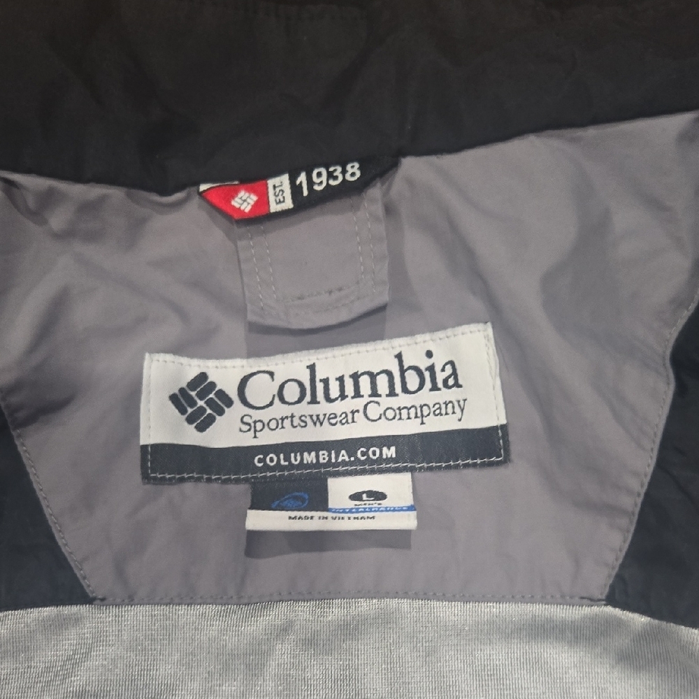 Columbia Vintage Waterproof Blk/Gray Omni Tech Bugaboo Jacket, L ** Pic 2 ** - Picture 7 of 11
